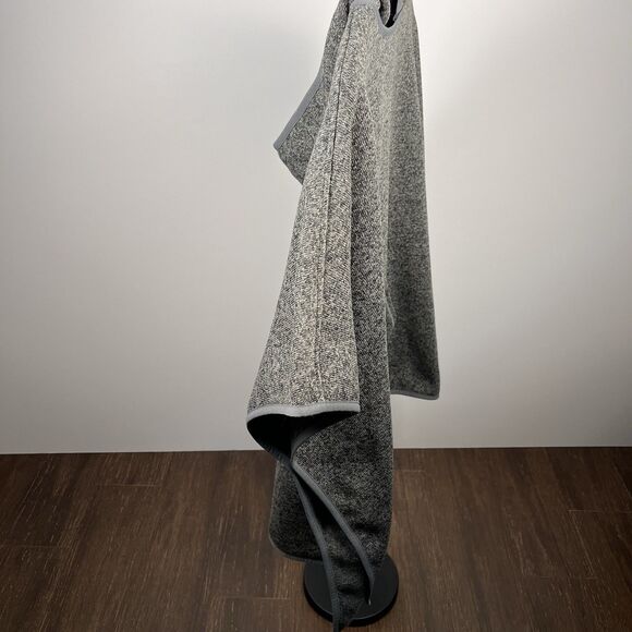 Eddie Bauer Poncho Womens M/L Gray Hood Boho Classic Outdoor Academia Gorpcore - Picture 4 of 13